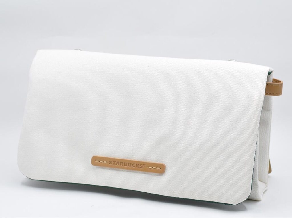 스타벅스 폴더블 크로스백 크림 디자인 디테일