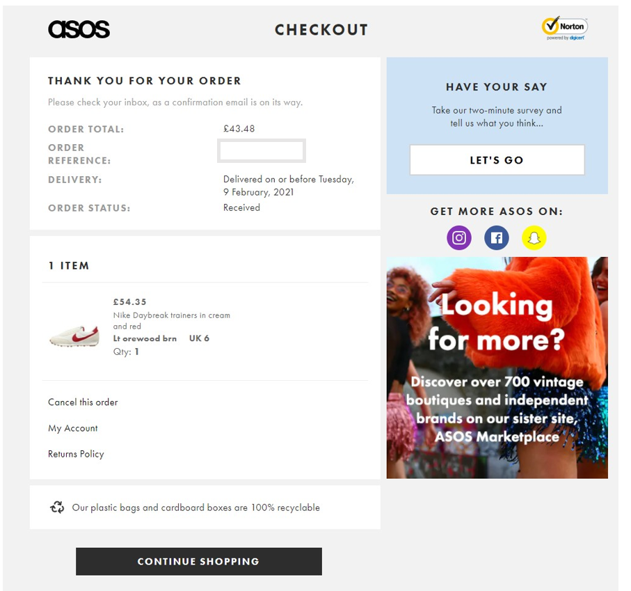 아소스 ASOS 해외직구 최종 결제 확인 방법