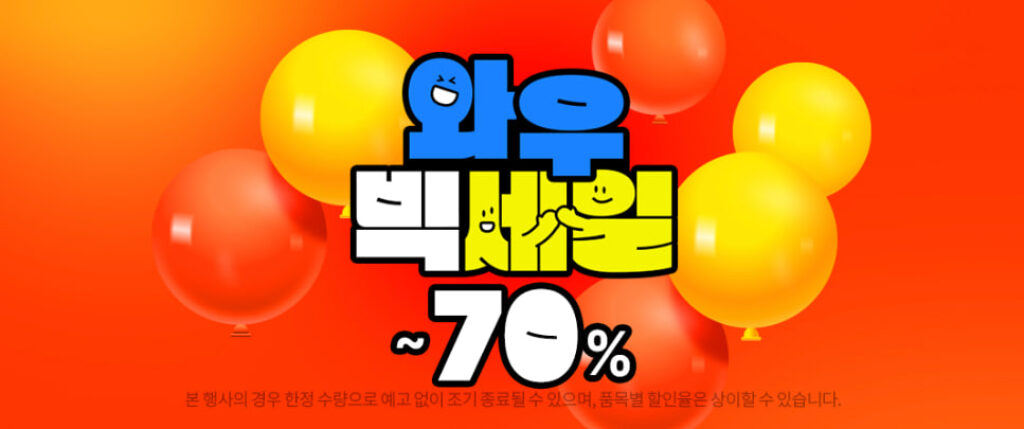 쿠팡 와우 빅세일 할인 프로모션 2024년 11월