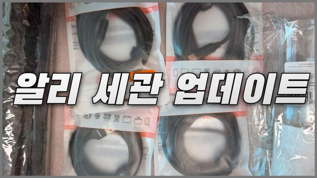 알리 세관 업데이트