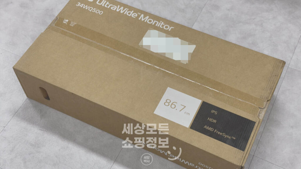 LG 34인치 울트라 와이드 모니터 34WQ500 언박싱 후기